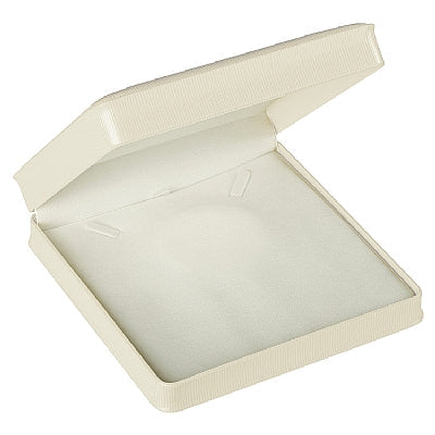 Embossed Leatherette Large Set Box with White Velvet Interior