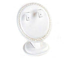 Leatherette Earring Display with Cord Trim