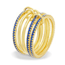 Gold CZ 5 Piece Interlocking Circle Band Ring
Set