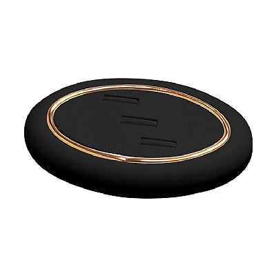 Leatherette Ring Display Tray with Gold Trim