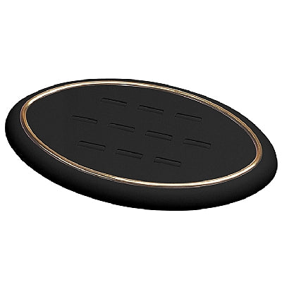 Leatherette Ring Display Tray with Gold Trim