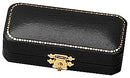 Antique Look Leatherette Cufflink Box with Satin Inner Lid
