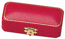 Antique Look Leatherette Cufflink Box with Satin Inner Lid