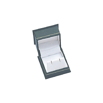 Lizard Skin Textured Leatherette Single Earring Box with White Interior