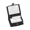 Lizard Skin Textured Leatherette French Clip Earring Box with White Interior