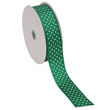 Wired Satin Dots Double Faced Ribbon