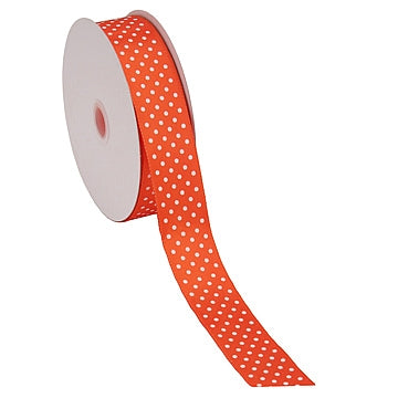 Wired Satin Dots Double Faced Ribbon