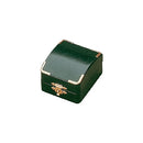 Leatherette Single Ring Box with Gold Trim and Closure