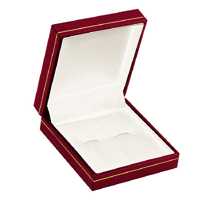 Paper Covered Cufflink Box with Gold Accent