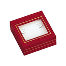 Paper Covered Hoop Earring Box with Window and Matching Interior