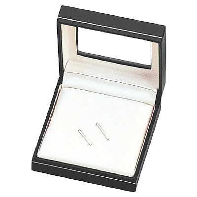 Paper Covered Tie Clip Box with Window and Matching Interior