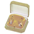 Leatherette French Clip Earring Box with Velvet Interior