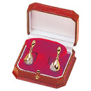 Leatherette French Clip Earring Box with Velvet Interior