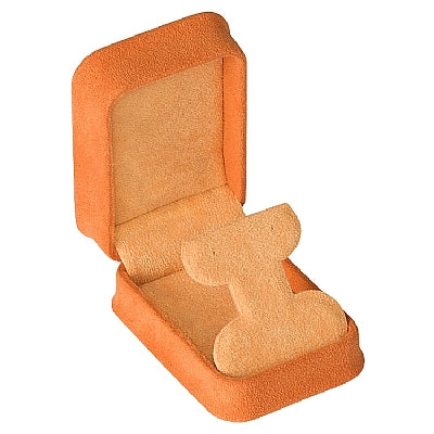 Suede French Clip Earring Box with Matching Two-Piece Packer