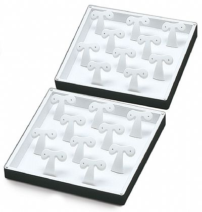 Magnetic Double Tray with 20 Earring Inserts