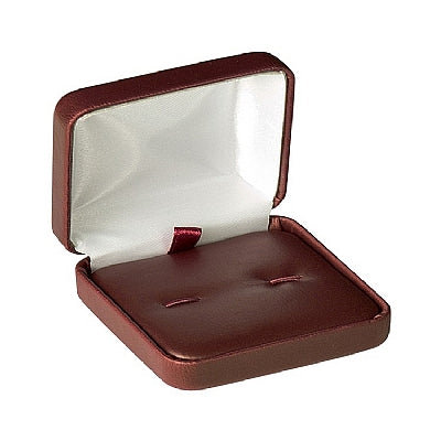 Leatherette Cufflink Box with Matching Leather-Feel Inserts