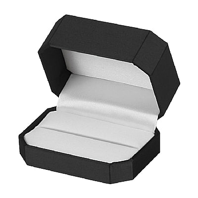 Velvet and Satin Double Ring Box with Bow