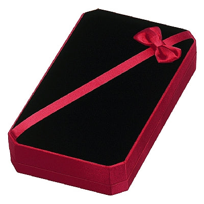 Velvet and Satin Pearl Box with Bow
