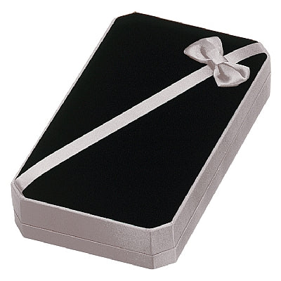 Velvet and Satin Pearl Box with Bow
