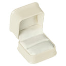Embossed Leatherette Single Ring Box with White Velvet Interior