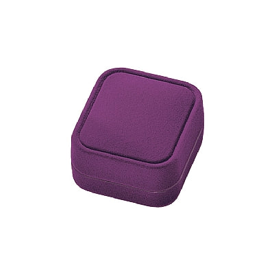 Suede Single Earring Box with White Interior