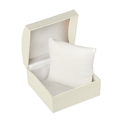 Leatherette Collar Watch Box with Gold Accent and White Interior