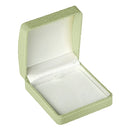 Leatherette Large Pendant Box with Gold Accent and White Interior