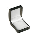 Leatherette Pendant Box with Gold Accent and White Interior