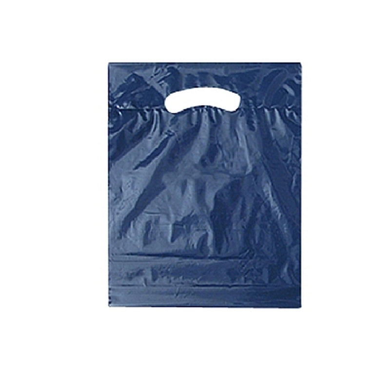 Navy Blue Double Die Cut Plastic Bag