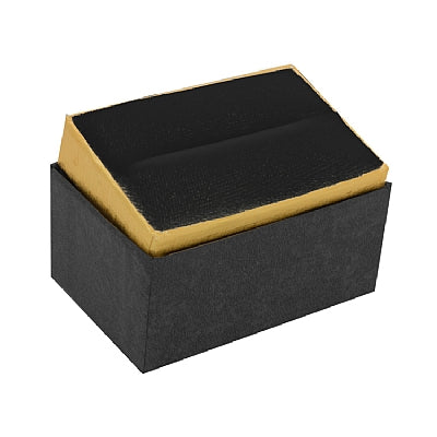 Two-tone Paper Double Ring Box with Gold Accent