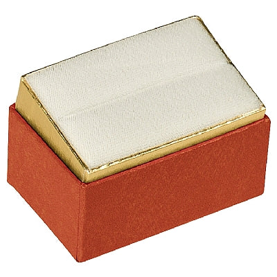 Two-tone Paper Double Ring Box with Gold Accent