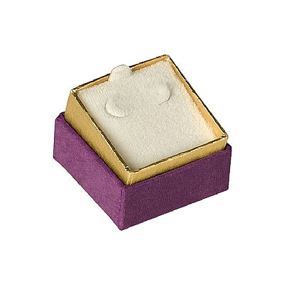 Two-tone Paper Hoop Earring Box with Gold Accent