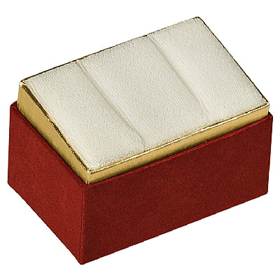 Two-tone Paper Double Ring Box with Gold Accent