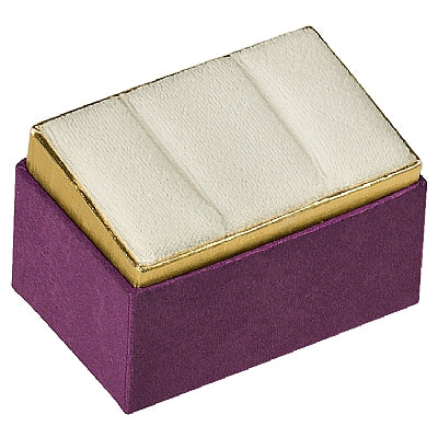 Two-tone Paper Double Ring Box with Gold Accent