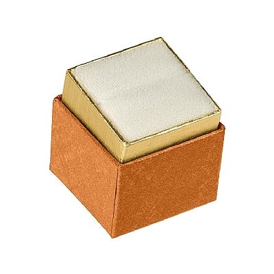 Two-tone Paper Single Ring Box with Gold Accent