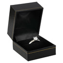 Paper Covered Single Ring Box with Gold Accent