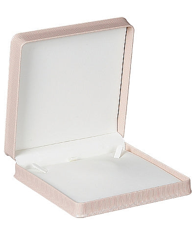 Embossed Leatherette Large Set Box with Cream Leatherette Interior