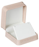 Embossed Leatherette Pendant or Earring Box with Cream Leatherette Interior - Reversible Insert