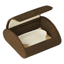 Suede Domed Bangle Box with White Suede Interior