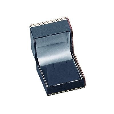 Leatherette Single Earring Box with Matching Insert and White Window