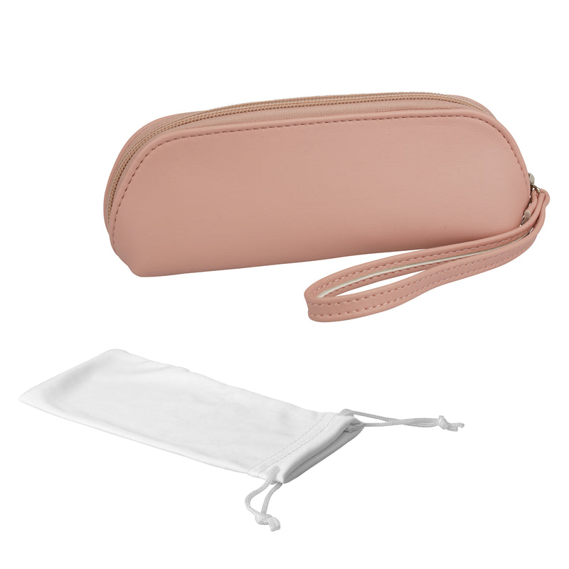 Luxury Zipped Leatherette Case with Additional Pouch