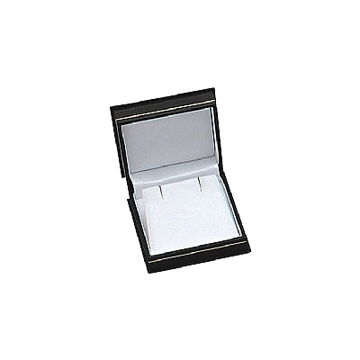 Lizard Skin Textured Leatherette Clip Earring Box with White Interior