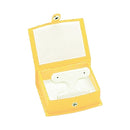 Lizard Skin Textured Leatherette French Clip Earring Box with White Interior
