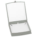 Lizard Skin Textured Leatherette Pearl Box with White Interior