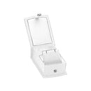 Lizard Skin Textured Leatherette Single Earring Box with White Interior