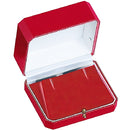 Leatherette Large Pendant or Earring Box with Gold Accent and Matching Insert