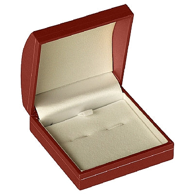 Paper Covered Cufflink Box with Gold Accent and White Interior