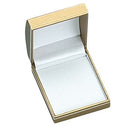 Paper Covered Large Pendant Box with Gold Accent and White Interior