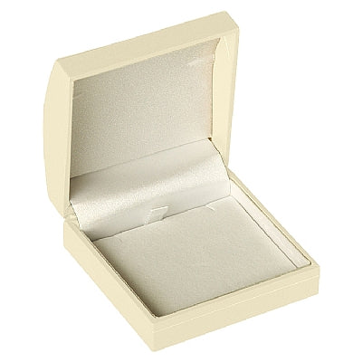 Paper Covered Pendant Box with Gold Accent and White Interior
