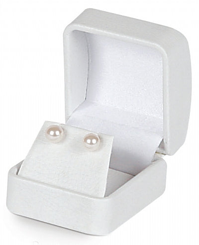 Leatherette Single Earring Box with Matching Interior and  Two Piece Packer